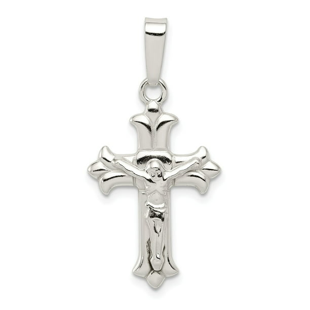 925 Sterling Silver Polished Crucifix Pendant 